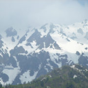 立山連峰は雲の中