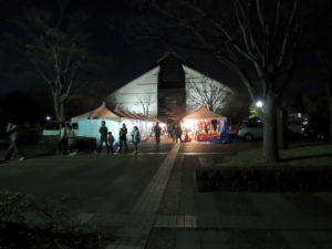 霞城公園の夜桜：2012年4月28日
