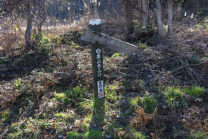 標識がある：県民の森から白鷹山に登る － 2014年11月