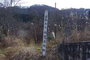 駐車場のそばにあった：県民の森から白鷹山に登る － 2014年11月