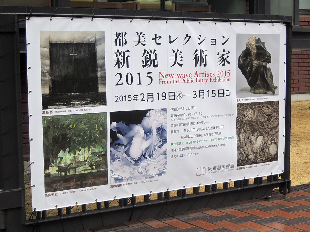 東京都美術館で『都美セレクション 新鋭美術家 2015』展を観る。