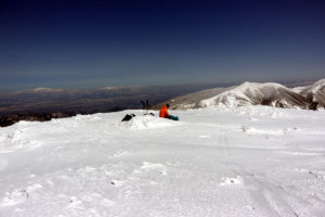 カケスガ峯の頂上：蔵王連峰（北蔵王）のカケスガ峰に登る ー 2015年3月
