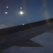 飛行機から見たスーパームーン