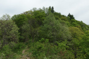 山頂へ：村山市の甑岳（こしきだけ）