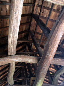 彦根城の天井：彦根城で「ひこにゃん」と会う