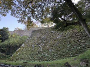 曲輪の石積みが美しい：彦根城で「ひこにゃん」と会う